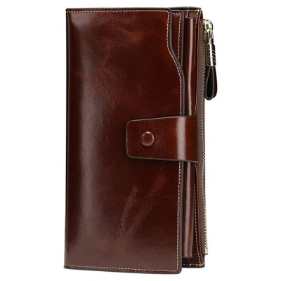 Large Capacity Cash Card Holder Organizer Leather Wallet Women