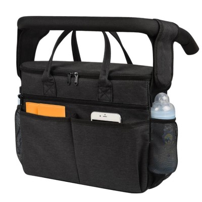 Large Capacity Adjustable Custom Insulated Baby Stroller Organizer Bag